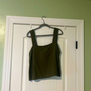 Army Green Cotton Tank Top